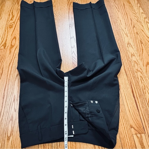 Ann Taylor LOFT Black Wool Blend High Rise Wide Leg Cuffed Hem Dress Pants Sz 6 - Picture 9 of 15